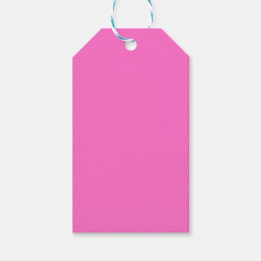 Neon Roze Stevige Kleur | Klassiek Cadeaulabel (Voorkant)