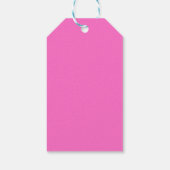 Neon Roze Stevige Kleur | Klassiek Cadeaulabel (Achterkant)