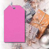 Neon Roze Stevige Kleur | Klassiek Cadeaulabel