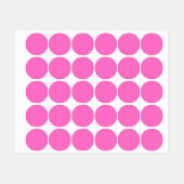 Neon Roze Stevige Kleur | Klassiek Labels (Vel)