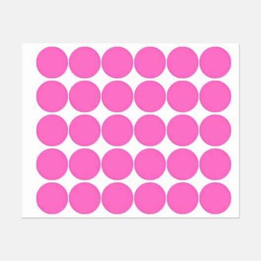 Neon Roze Stevige Kleur | Klassiek Labels (Vel)