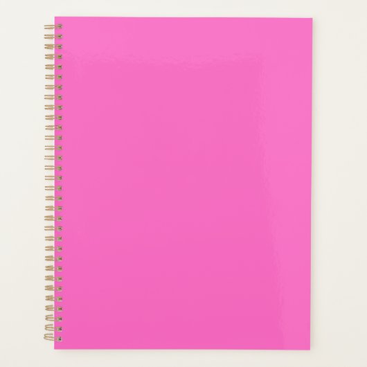 Neon Roze Stevige Kleur | Klassiek Planner (Voorkant)