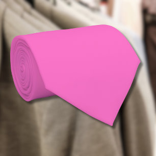 Neon Roze Stevige Kleur   Klassiek Stropdas