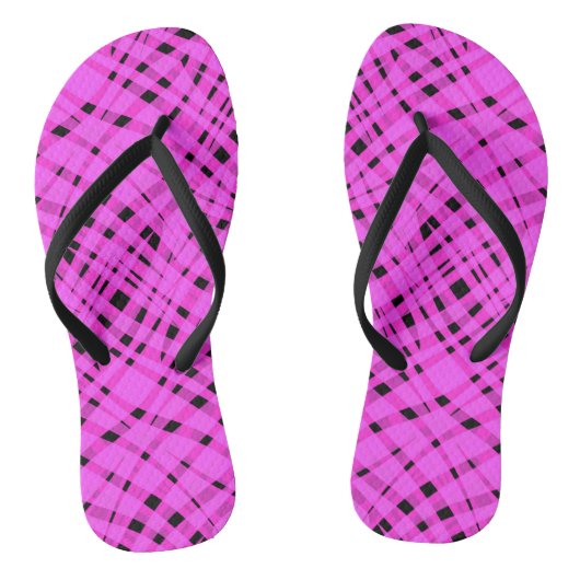 Neon roze teenslippers (Voetbed)