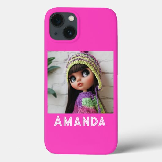 Neon roze tekenstring Case-Mate iPhone case (Achterkant)