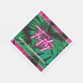 Neon Roze Tropisch 50e Verjaardag Servet (Hoek)
