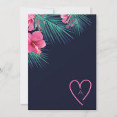 Neon Roze Tropische Bestemming Verjaardagsroute Kaart (Achterkant)