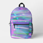 Neon Roze Turquoise Paarse Abstract Bedrukte Rugzak (Voorkant)