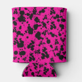 Neon roze verf splatter monogram koelbox blikjeskoeler (Achterkant)