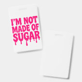 Neon Roze Vertical Badge ID Label – Aanpasbaar (Voor- en achterkant)