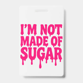 Neon Roze Vertical Badge ID Label – Aanpasbaar