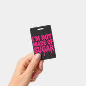 Neon Roze Vertical Badge (Zwart) – Aanpasbaar (Handheld)