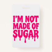 Neon Roze Verticale Badge ID Label –  (Voorkant)