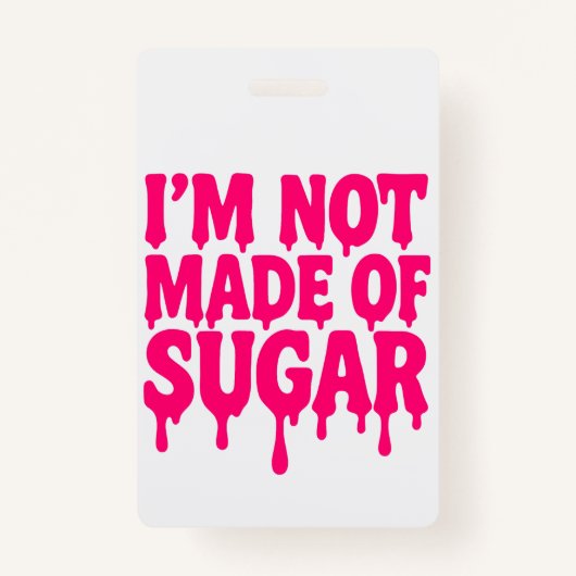 Neon Roze Verticale Badge ID Label – (Voorkant)