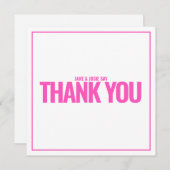 Neon roze vet bedankt (Voorkant / Achterkant)