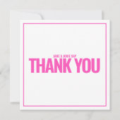 Neon roze vet bedankt (Voorkant)