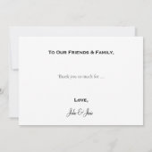 Neon roze vetgedrukte tekst, bedankt kaart (Achterkant)