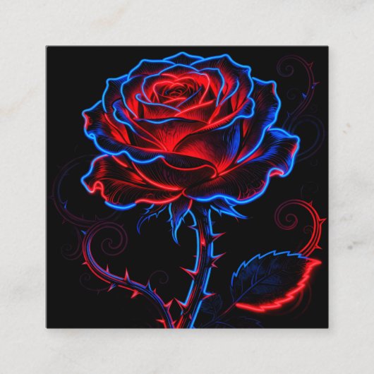 Neon Roze Visitekaartje (Voorkant)
