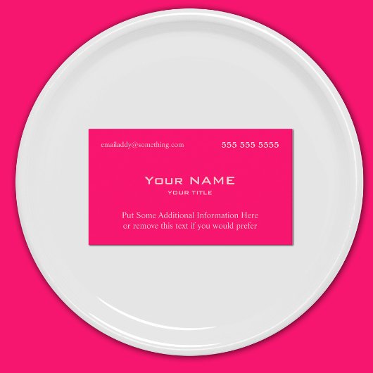 Neon roze visitekaartje