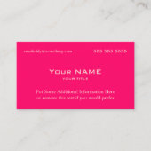 Neon roze visitekaartje (Voorkant)