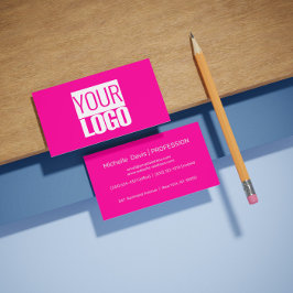 neon roze - voeg uw logo visitekaartje toe