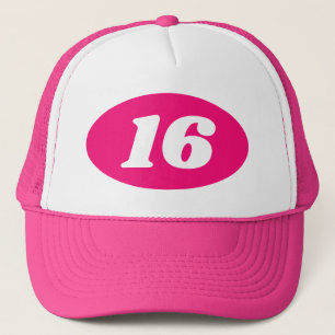 Neon roze vrachtwagenhoed zoete 16e verjaardag trucker pet