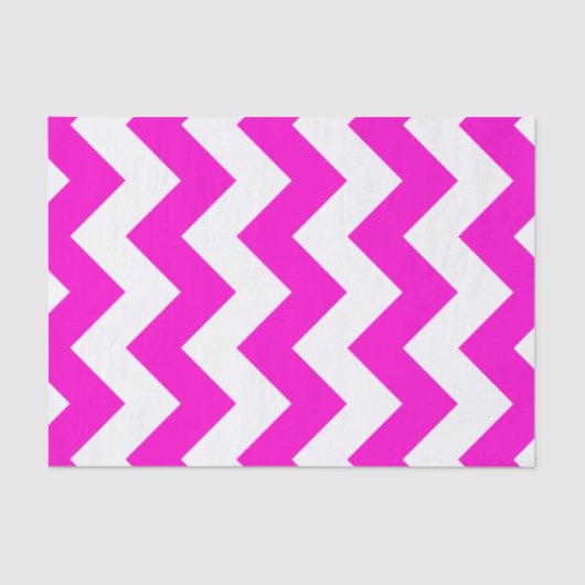  Neon Roze Zigzag Patroon Tissuepapier (Voorkant)