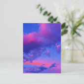 Neon Roze Zonsondergang Briefkaart (Staand voorkant)
