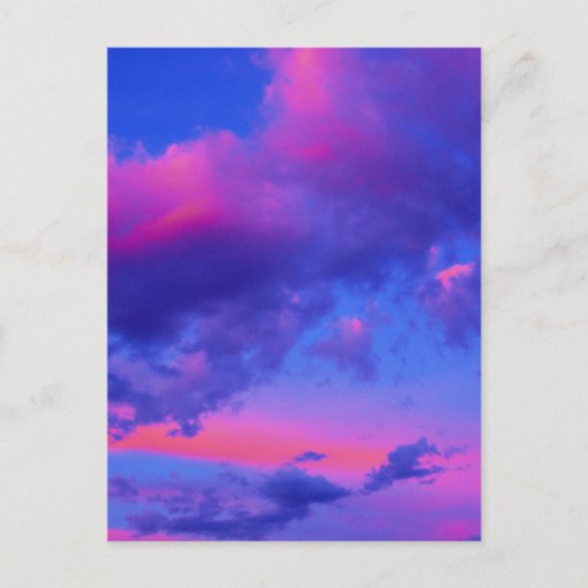 Neon Roze Zonsondergang Briefkaart (Voorkant)