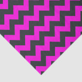 Neon roze zwart chevroestpapier tissuepapier (Detail)