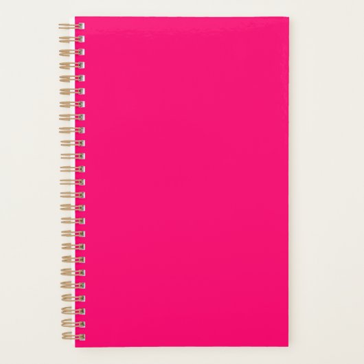 Neon Roze & Zwart Custom Planner – Stijlvol (Voorkant)