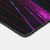 Neon Roze Zwarte 80s Retro Futuristische 3D Gamer  Bureaumat (Hoek)