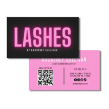 Neon Roze Zwarte Wimpers Technicus Schoonheid 