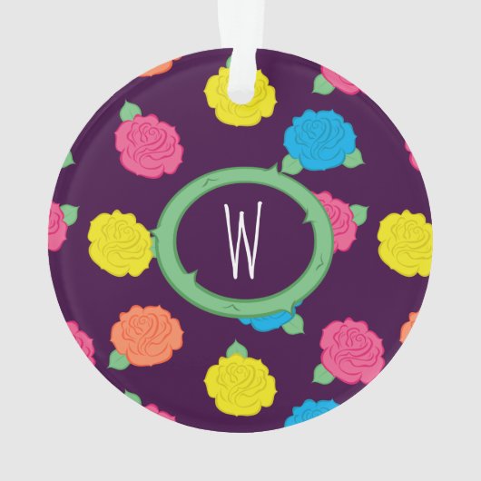 Neon Rozen Acryl Ornament (achterkant)