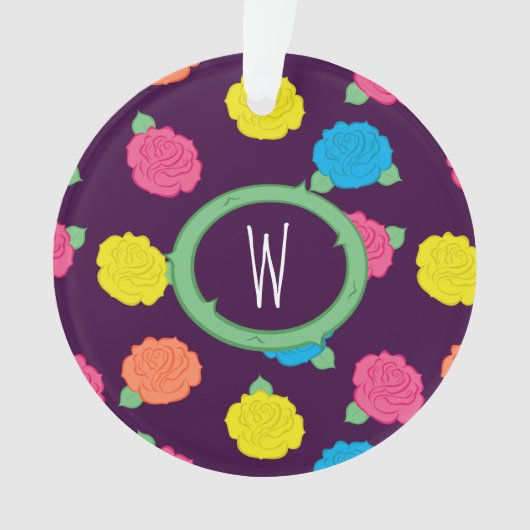 Neon Rozen Acryl Ornament (voorkant)