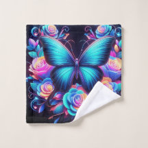 Neon Rozen en vlinder