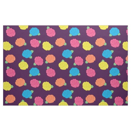 Neon Rozen fabric Stof (Fat Quarter)