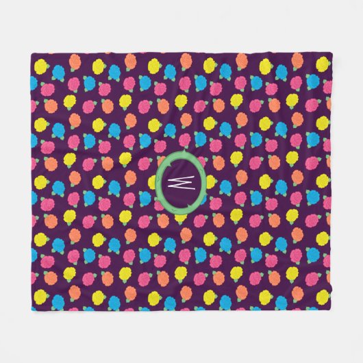 Neon Rozen Fleece Deken (Voorkant (Horizontaal))
