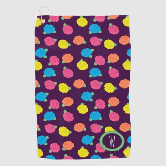 Neon Rozen Golfhanddoek (Voorkant)