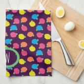 Neon Rozen keukenhanddoek (Quarter Fold)