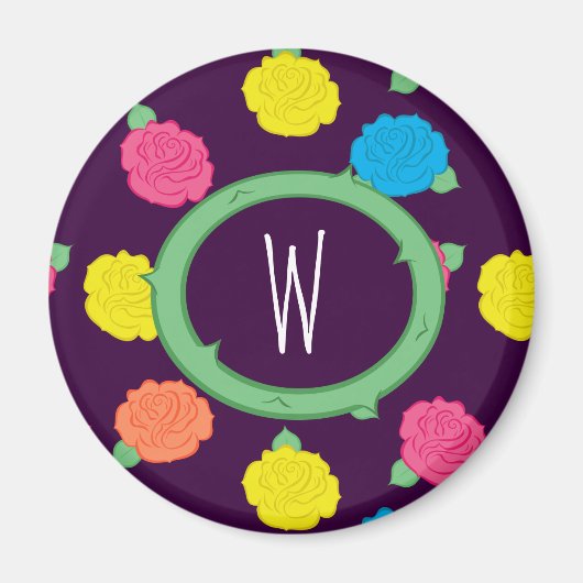 Neon Rozen Magnet (Voorkant)