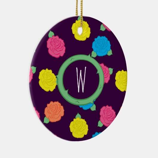 Neon Rozen Ornament (Rechts)