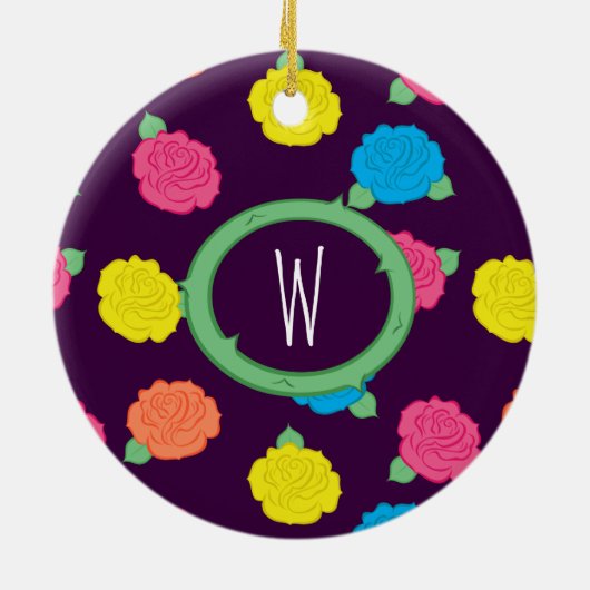 Neon Rozen Ornament (Achterkant)