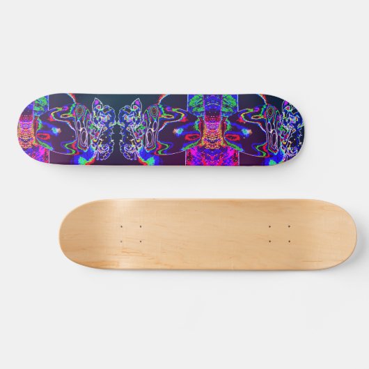 Neon rozen persoonlijk skateboard (Horizontaal)