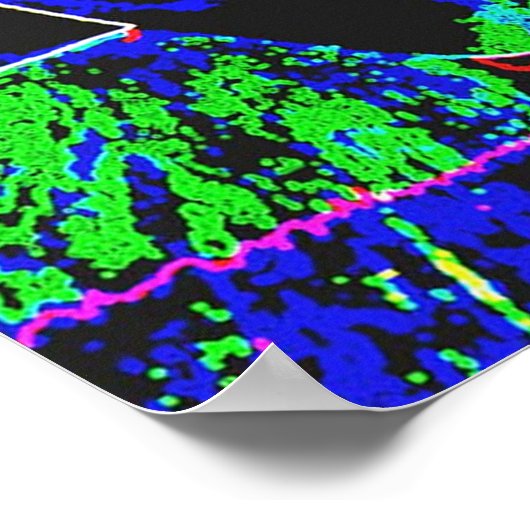 Neon rozen poster (Hoek)