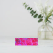 Neon Rozen Profile Card Mini Visitekaartje (Staand voorkant)
