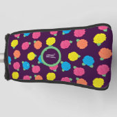 Neon Rozen Putter Hoesje Golfheadcover (Voorkant)
