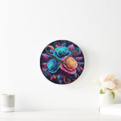 Neon Rozen Ronde Klok (Huis)