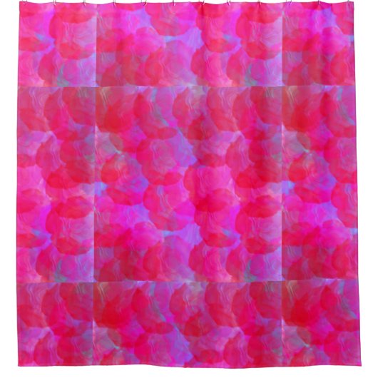 Neon Rozen Shower Curtains Douchegordijn (Voorkant)