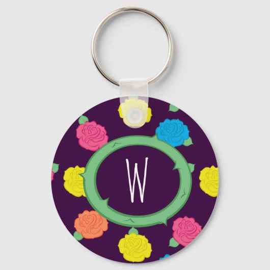 Neon Rozen Sleutelhanger (Voorkant)